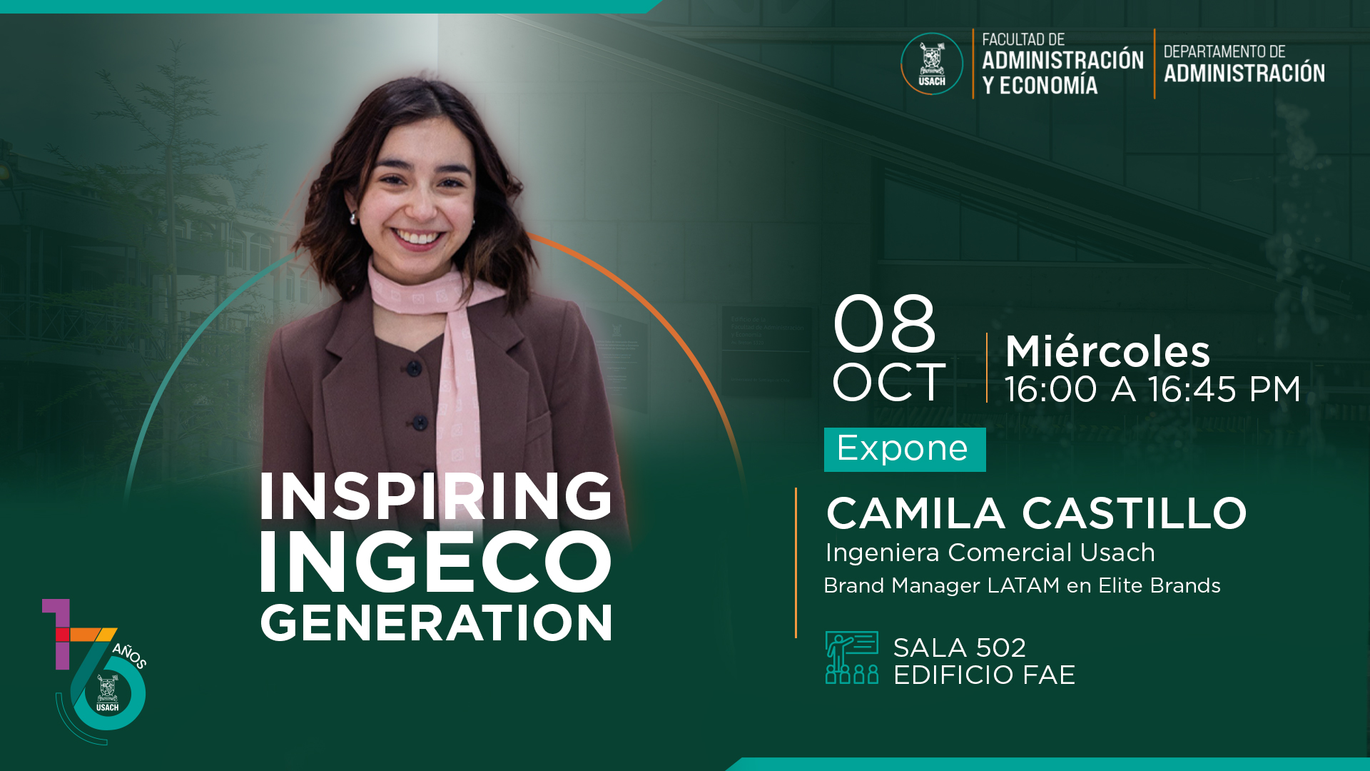 CICLO DE CHARLAS INSPIRING INGECO GENERATION: CAMILA CASTILLO